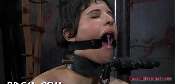  Chained hotty wishes hardcore torturing for her cunt